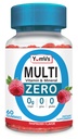 YUM- V 's Multivitamin Zero Gummies by Yumvs ttesmå 124; Sugar- Free Vitaminer Supplement for kvinder & Mænd; 124; Chrom, thiamin, og Magnesiumstearat 124; Natural Raspberry Flavor Chewables - 60 Count
