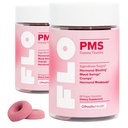 O Positiv FLO PMS Gummies for Women - Proactive PMS Relief - Mål Hormonal Breakouts, Bloating, Cramps, & Mood Swings med Chasteberry, Vitamin B6, & Lemon Balm - PMS Gummies (pakke med 2)