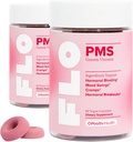 O Positiv FLO PMS Gummies for Women - Proactive PMS Relief - Mål Hormonal Breakouts, Bloating, Cramps, & Mood Swings med Chasteberry, Vitamin B6, & Lemon Balm - PMS Gummies (pakke med 2)
