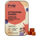 PYM Opmærksomhed Chews Support for Procrastination, Focus & Productivity, 20 Count 124; 518mg L- Carnitin, 54mg Tyrosin, 11mg L- Taurine, Coffein- Free Mead124; All- Natural Mood Boost Supplement Made i USA