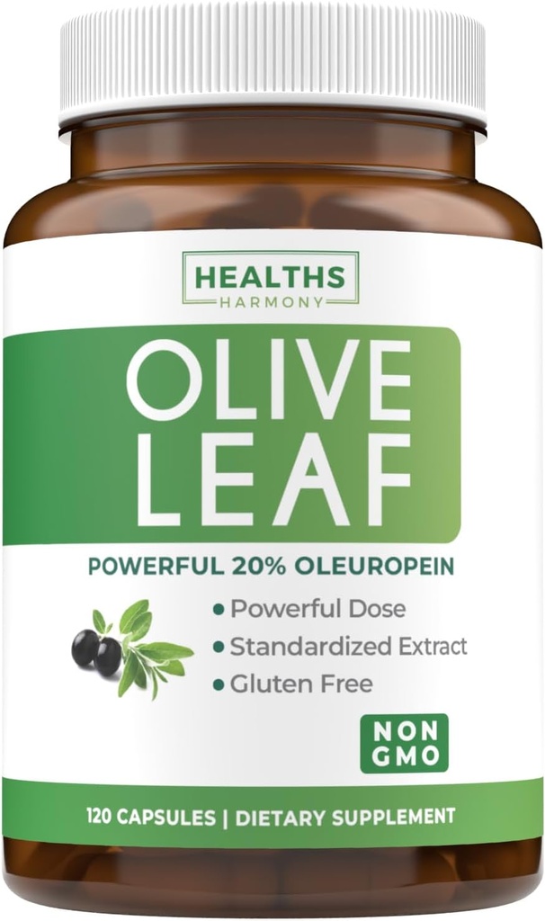 Super Strength Olive Leaf Extract Kapsler - Vegan Non- GMO 750mg Olive Extract med 20% Oleuropein Antioxidant Supplement for Immunity Hud og hjerte Health Support - Made in the USA (4 Month Supply)