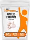 BulkSupplements.com Hvidløg Uddrag Pulver - Hvidløg Supplement, Urte Supplement, Allium Sativum - Urte & Gluten Free, 800mg per Serving, 500g (1.1 lbs) (Pack of 1)