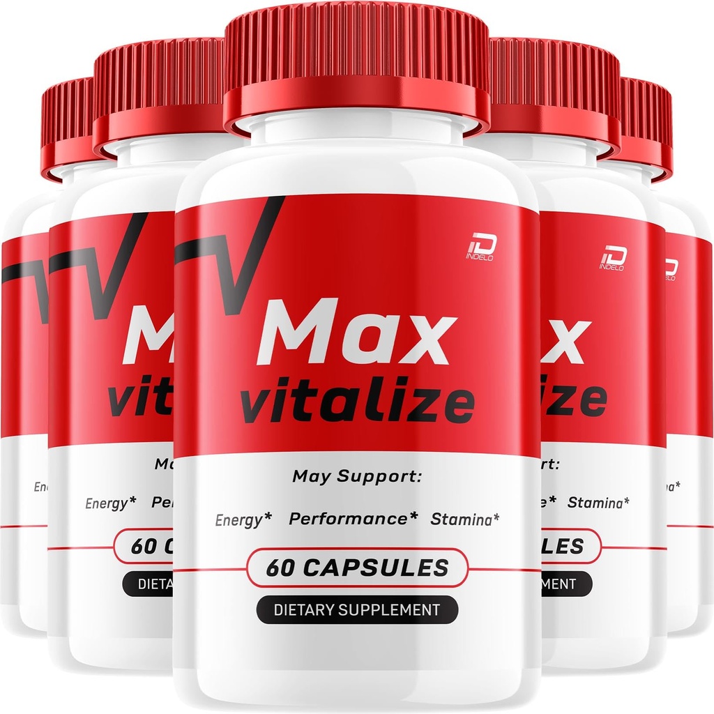Max Vitalize for Men Capsules, Advanced MaxVitalize Natural Pills - Maximum Strength Formula, Max Vitalize Reviews (5 Pack)