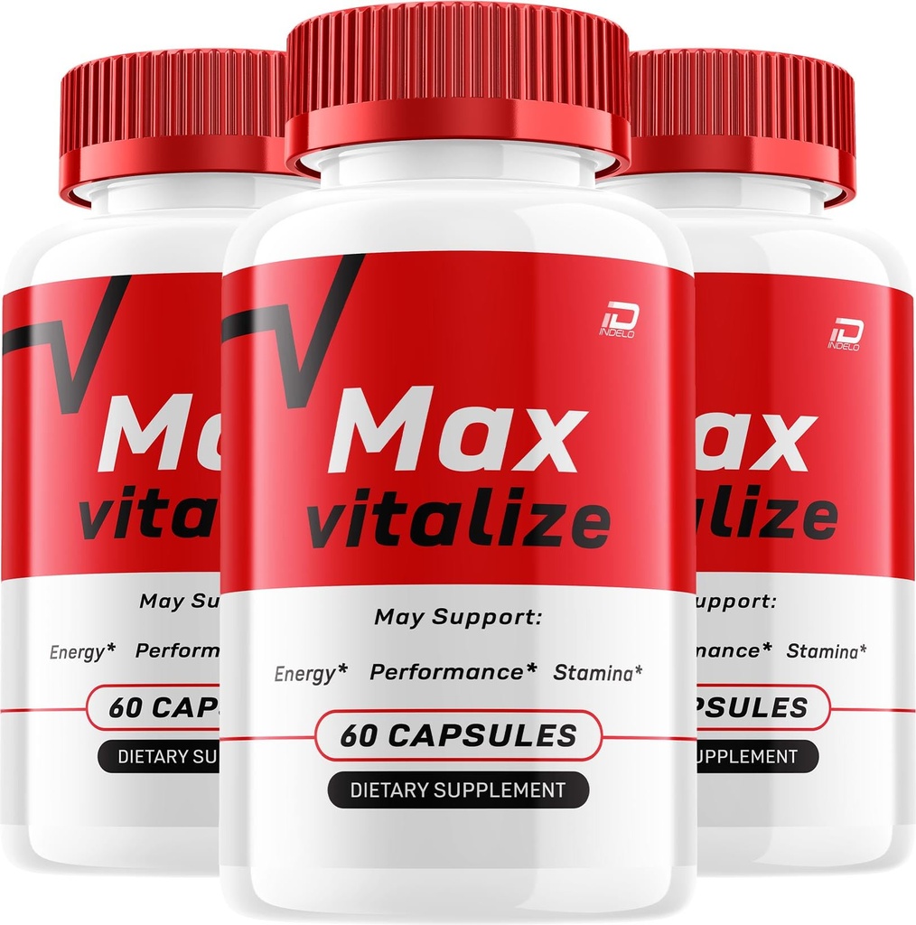 Max Vitalize for Men Capsules, Advanced MaxVitalize Natural Pills - Maximum Strength Formula, Max Vitalize Reviews - 3 Pack - 180 Capsules