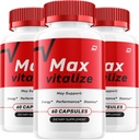 Max Vitalize for Men Capsules, Advanced MaxVitalize Natural Pills - Maximum Strength Formula, Max Vitalize Reviews - 3 Pack - 180 Capsules