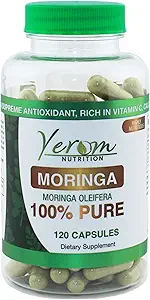 Pure Moringa kapsler - 800mg høj potens, 100% Natural, supplement til energi, immunforsvar & antioxidant boost, 120 kapsler