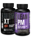Jacked Factory 24 / 7 Fat Burner Stack - Burn XT MAX High Performance Fat Burner (90 kapsler) - Lean PM Nighttime Sleep Support for Weight Loss and Appetite Suppression (60 kapsler)