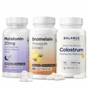Balancebreens Melatonin + Bromelain + Colostrum Nighttime & Digestive Wellness Bundle