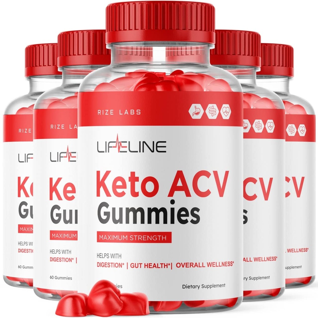 Lifeline Keto + ACV Gummies Apple Cider Vinegar Gummies (300 Gummies) (Pack of 5)