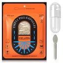 Piller Kapsler Tom størrelse 0, 100 Greve Gelatine Kapsel med Micro Lab Spoon, DIY Pille Kapsel Fyldning, Gluten Free og Non- GMO Certificeret, Clear