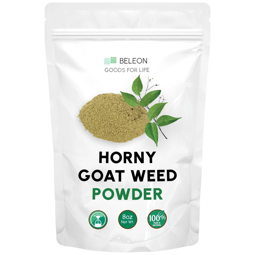 Horny Geat Weed Powder 8 oz - Pure Epimedium Powder til mænd og kvinder, energi og immunsystem support