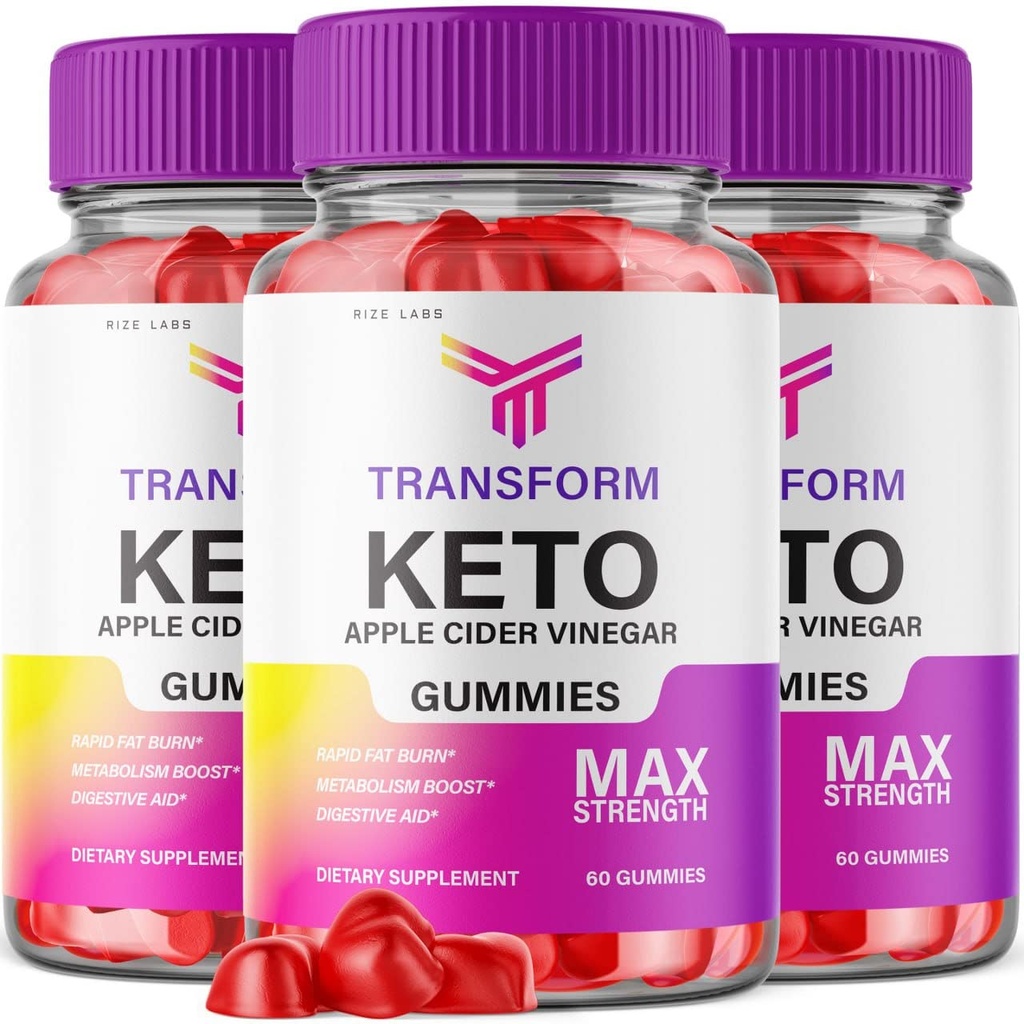 Transform Keto (ACV) Apple Cider Vinegar Advanced Gummies (180 Gummies) (Pack of 3)