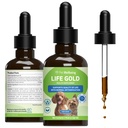 Pet Wellbeing Life Gold for Dogs - Vet- Formuleret - immunforsvar og antioxidant beskyttelse - Natural Herbal Supplement 2 oz (59 ml)