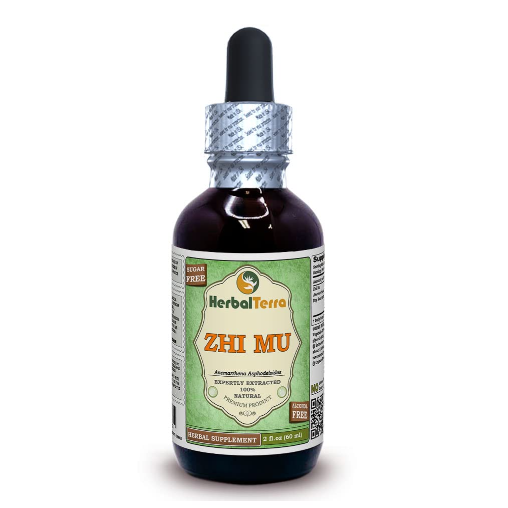 Herbal Terra LLC Zhi Mu, Anemarrhena (Anemarrhena Asphodeloides) Glycerite, Dried Root Powder Alcohol-Free Liquid Extract 2 oz