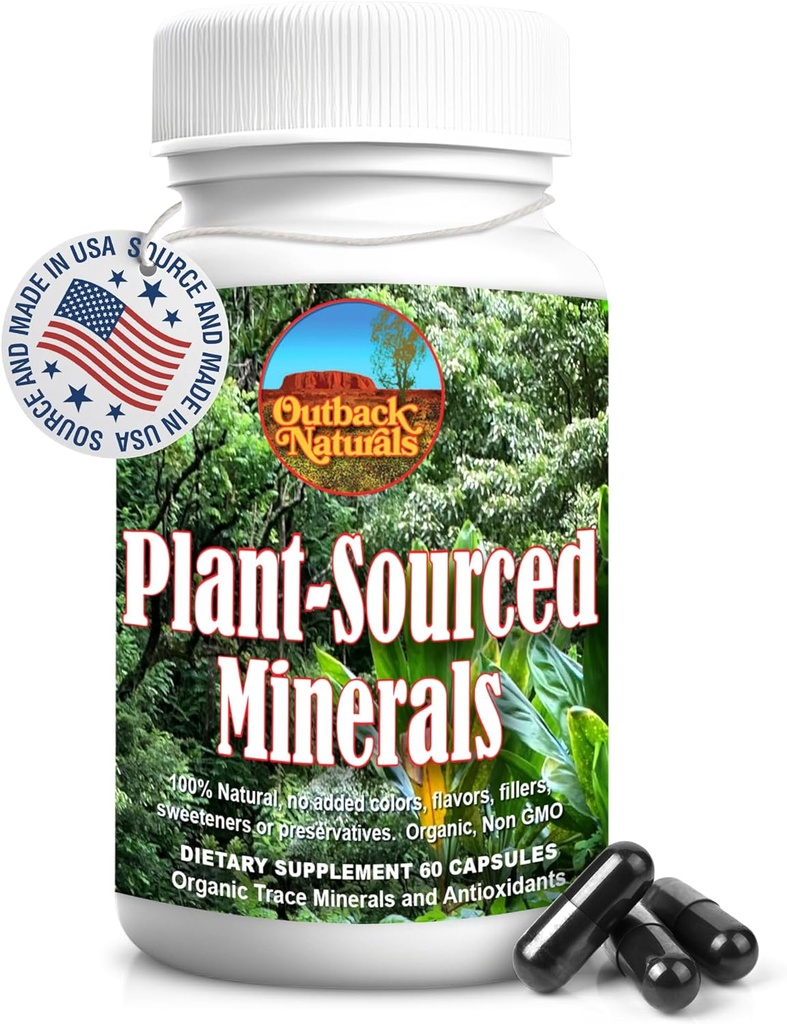 Fulvic Humic Mineral Blend of Trace Minerals, Electrolytes, Gut Health, Kognitiv funktion, Hydration & immunforsvar, Pure Vitality Formel for Wellness - 60 kapsler