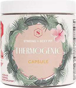 Stærk + Sexy Fit, Vægt & Kost Support Health Supplement, Workout Supplements, Natural Energy with Green Tea Extract, Appetit & Metabolisme Support, Supplements for Women, Unflavored, 60 Kapsler