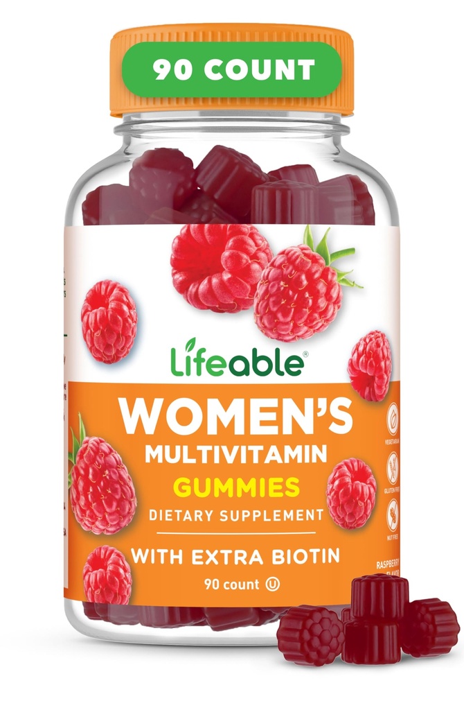 Levende kvinder Multivitamin Gummy; med vitamin A, C, D, E, Niacin, B6, Folate, B12, Biotin, Pantothenic Acid, Jod, Zink124; Great Tasting Multivitamin for Women Gummies
