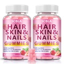 SCOLA Hair Skin and Nails Gummies, Biotin (10,000mcg) Hair Skin and Nails Vitamins Supplement for Women, Men Supports Faster Hair Growth, Stronger Nails, Healthy Skin, 240 Count
