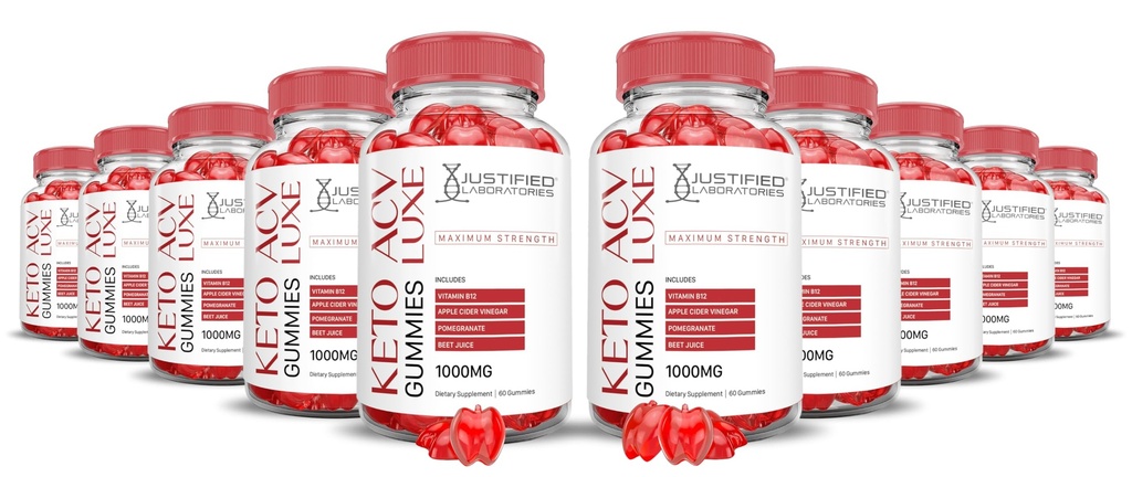 (10 Pack) Luxe Keto ACV Gummies Advanced Formula 1000MG Luxe Keto Gummies Apple Cider Vinegar Formulated with Pomegranate Beet Juice Powder B12 Vegan Non GMO 600 Gummys