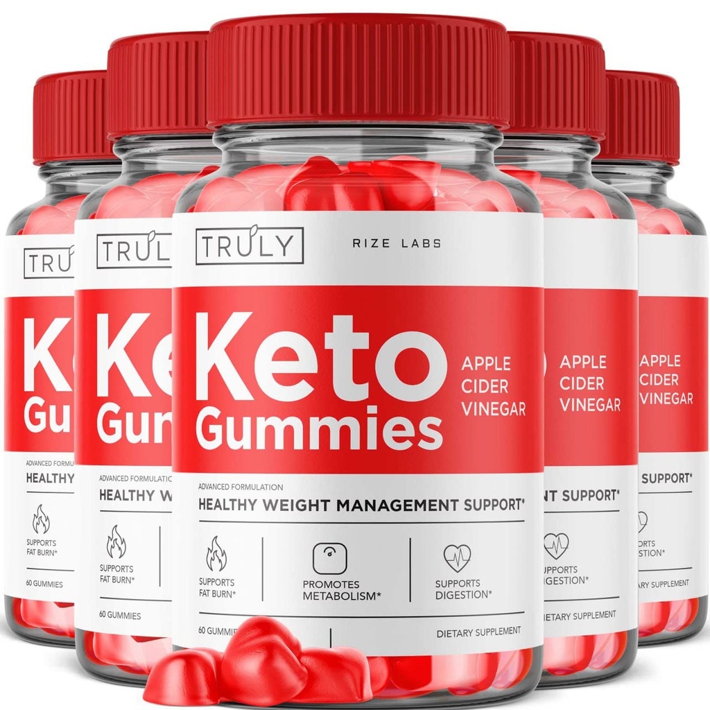 Truly Keto ACV Gummies Apple Cider Vinegar for Belly 1000 mg (Pack of 5) (300 Gummies)
