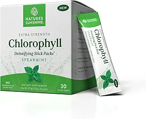 Naturens solskin Chlorophyll Stick pakker: Supercharge din Detox og Boost Gut sundhed i praktisk, lækker Stick pakker (Spearmint)