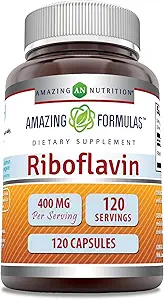 Amazing Formulas Riboflavin 400mg 120 Kapsler Kosttilskud 124; Non- GMO