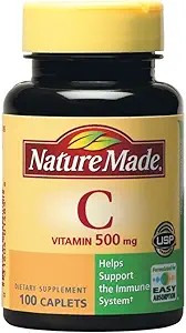 Nature Made C-vitamin 500 mg kapsler, til immunstøtte, Gluten Free 100 Greve (pakke med 3)