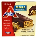 Atkins, Protein Rich Meal Bar, Chocolate Chip Cookie Dough Bars 5-2.1 Ounce