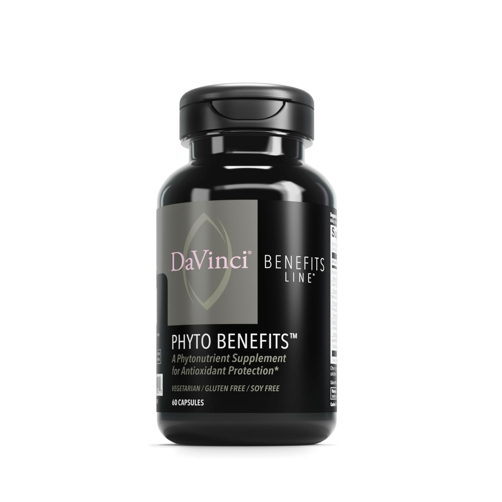 DAVINCI Labs Phyto Fordele - Understøtter hjerte, hjerne og immunforsvar, GLP-1 Produktion & mere med curcumin, Quercetin, grøn te & mere * - Vegetarisk, Gluten- fri, soy- fri - 60 kapsler
