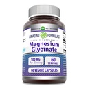 Amazing Formulas Magnesium Glycinate 500 Mg | Veggie Capsules Supplement | Non-GMO | Gluten-Free | Made in USA (60 Count, 1 Pack)