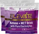 Real Ketoner Eksogene Keto D BHB + MCT + Elektrolyter, Koffein Free Drink Mix Powder, Grape Tart for Rapid Ketosis (56 Servere)