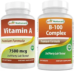 Bedste Naturals Vitamin A 25000 IE & B- 100 Complex