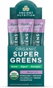 Ancient Nutrition SuperGreens pulver med Probiotika, Økologisk Berry Flavor Grønne, Lavet af ægte frugter, Grøntsager og urter, fordøjelses- og energistøtte, 16 Stick Packs, 4.2oz
