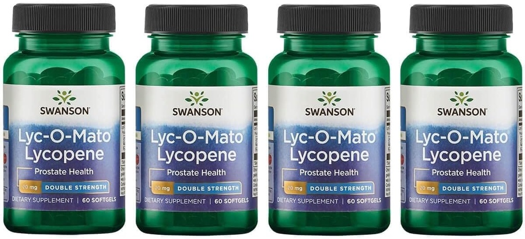 Swanson Double- Strength LYC- O- Mato Lycopene 20 Milligram 60 Gels (4 Pack)