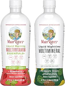 MaryRuth 's Liquid Morning Multivitamin (Strawberry) & Liquid Nighttime Multimineral (Ananapple)