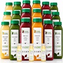 3 dages Juice Cleanse af Raw Fountain, All Natural Raw Detox Cleanse, Juicing for Body Rest, Cold Pressed Juice Fast, Great Way to Jumpstart a Sund Diet, 18 flasker 12oz, 3 Ginger Shots