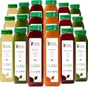 3 dages Juice Cleanse af Raw Fountain, All Natural Raw Detox Cleanse, Juicing for Body Rest, Cold Pressed Juice Fast, Great Way to Jumpstart a Sund Diet, 18 flasker 12oz, 3 Ginger Shots
