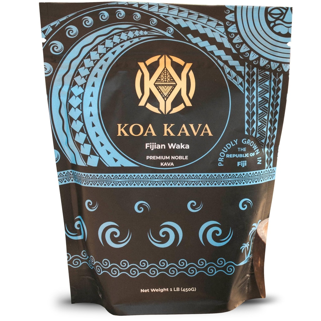 Koa Kava Fiji Kava Powder - Premium Noble Waka Kava Tea fremstillet af Lateral Kava Root i Savusavu, Fiji. 1 LB, 16 Ounce