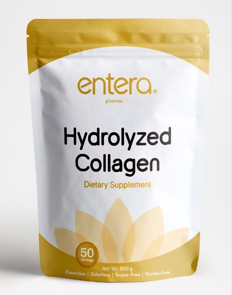 Hydrolyzed Collagen Peptides Powder, Type I & III Bovine Supplement, Flavorless, Odorless, Sugar-Free, Gluten-Free, 500g, 50 Servings
