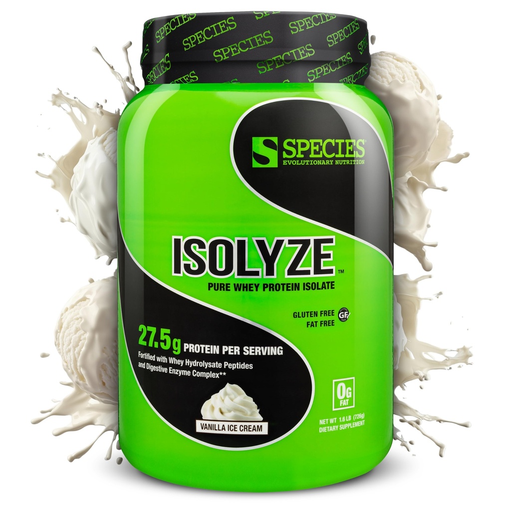 Art Nutrition Isolyze Whey Protein Powder, 100% Whey Isolate for Muscle Building, 27.5g Protein Per Scoop, No Sugar & Low Fat (Vanilla Ice Cream, 22 Servere)