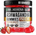 Ashwagandha Gummies 1500mg Extra Strength for Women and Men - Organic Supplement for Stress Relief, Anxiety & Sleep -Chewable Ashwagandha Root Extract for Stress Relief & Calm - 60 Count