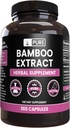 PURE ORIGINAL INGREDIENSER Bamboo ekstrakt (365 kapsler) Ingen Magnesium eller ris Fyldere, Altid Pure, Lab Verified