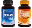 Bioemblemer Antarktis Krill Oil Supplement Gurkemeje Curcumin tillæg med BioPerine