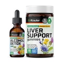 BIO KRAUTER Alcohol Detox Tincture 2 Fl. Oz. & Liver Support 60 Gummies.