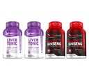 Herbtonics Liver Cleanse Detox & Repair Formula - 20+ Herbs: Milk Thistle, Artichoke Extract, Silymarin & Dandelion - Korean Red Panax Ginseng 1500mg - High Potency Ginseng for Energy for Men & Women