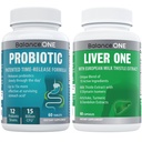 Liver & Gut Health Bundle - 15 Billion Time-Release Probiotic - Natural Liver Support with Milk Thistle