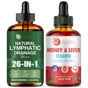 Migcopat 26-in-1 Lymphatic Drainage Drops + Kidney and Liver Drops with Cranberry, Milk Thistle, Artichoke, Astragalus, Horsetail, 60ml
