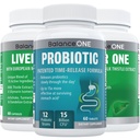 2 Month Liver & Gut Health Bundle - 15 Billion Time-Release Probiotic - Natural Liver Support with Milk Thistle