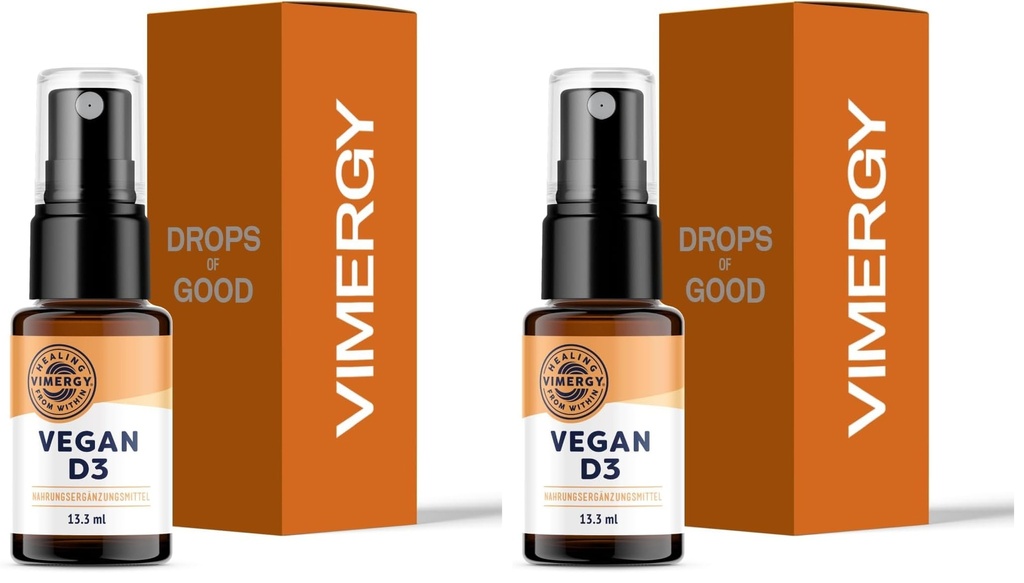 Vimergy Vegan D3 – Benefits Immune Function* – USDA Certified Organic, Vegan, Gluten-Free – 1000IU/Servings, 96 Servings (Pack of 2)