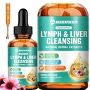 Liposomal Lymphatic Drainage Drops - 60ML Lymph & Liver Cleanse Supplement, Natural Herbal Blend & Multivitamin for Immunity, Lymphatic Support & Liver Detox, Vegan, Non-GMO, Gluten-Free